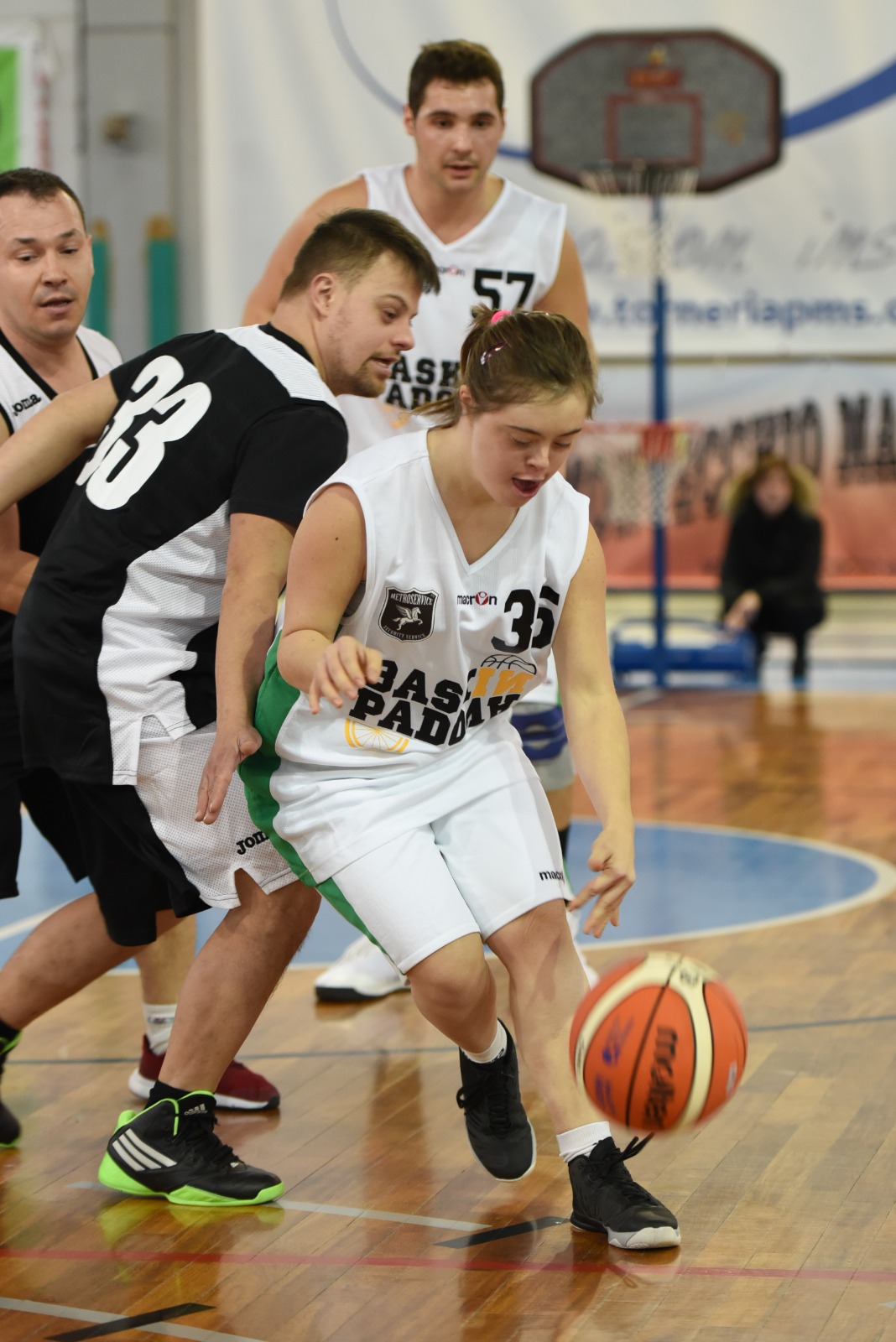 Squadra di Baskin Padova durante un allenamento